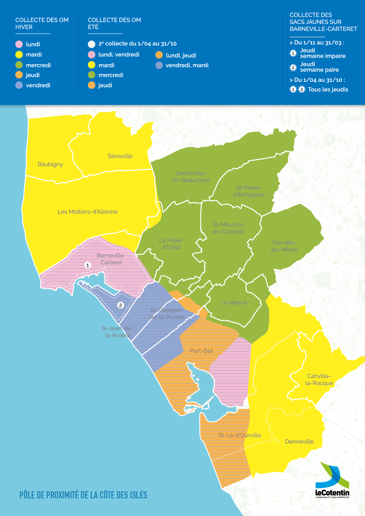 Carte collecte Côte des Isles