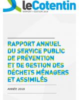 Rapport annuel du service public de prévention et de gestion des déchets ménagers et assimilés 2018
