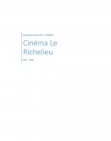 Rapport du Cinéma Le Richelieu de Réville