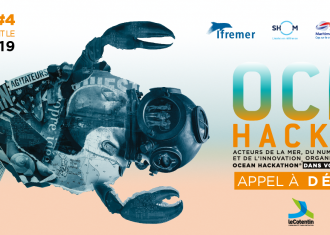 Affiche pour l'Ocean Hackathon du Cotentin